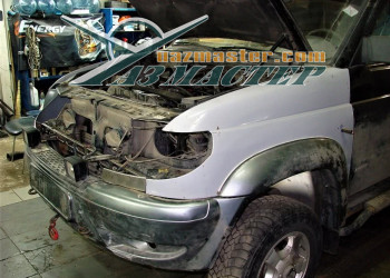 Замена передних крыльев и ремонт передка на  УАЗ ПАТРИОТ после аварии (6)