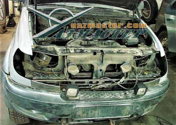 Замена передних крыльев и ремонт передка на  УАЗ ПАТРИОТ после аварии (9)