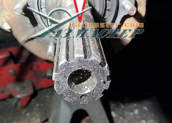 Шлицы вала колесного редуктора ВМ потянуло от нагрузки