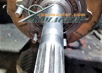 Шлицы нового вала колесного редуктора ВМ 