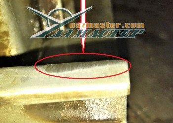 Место контакта растянутой цепи с картером РК НО УАЗ ПАТРИОТ