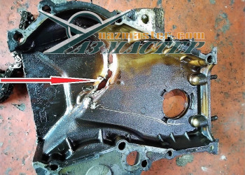 Передняя крышка ЗМЗ 409 пробита цепью