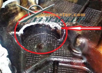 Крышка цепи  Е4 с новым отливом мешает установке 2-х рядной цепи